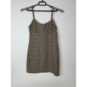 Wild Fable Dress Women's Medium‎ Plaid Adjustable Straps Mini Zipper